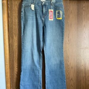 New Levi's Women's[ Blue Jeans Size 16 Perfectly Slimming Bootcut 512